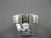 LARGE 1.65CT DIAMOND 14K WHITE GOLD 3D ROUND & BAGUETTE WEDDING ANNIVERSARY RING
