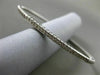 ESTATE .22CT DIAMOND 14K WHITE GOLD 3D PAVE ROPE DESIGN FLEXIBLE BANGLE BRACELET