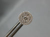 ESTATE .51CT DIAMOND 18KT WHITE GOLD CLUSTER INVISIBLE HALO EARRING JACKET SET