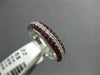 .97CT DIAMOND & AAA RUBY 14KT WHITE GOLD 3D 3 ROW SEMI ETERNITY ANNIVERSARY RING