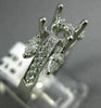 WIDE .92CT DIAMOND 14K WHITE GOLD ROUND LUCIDA SEMI MOUNT ENGAGEMENT RING 18491