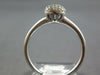 ESTATE .26CT DIAMOND 14KT WHITE GOLD 3D CLASSIC CIRCULAR ROUND DOME SHAPE RING