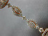 LARGE 2.57CT DIAMOND 14KT ROSE GOLD ROUND & BAGUETTE MULTI LEAF HANGING EARRINGS