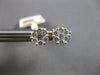 ESTATE .50CT DIAMOND 14K WHITE GOLD 3D CLASSIC CLUSTER FLOWER SCREWBACK EARRINGS