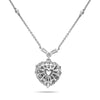 LARGE 4.18CT DIAMOND & AAA RUBY 18KT WHITE GOLD HEART SHAPE BY THE YARD NECKLACE