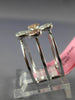 ESTATE WIDE .40CT WHITE & PINK DIAMOND 18KT WHITE & ROSE GOLD 4 LEAF FLOWER RING
