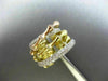 ESTATE LARGE 1.42CT DIAMOND 14KT WHITE YELLOW & ROSE GOLD MULTI ROW BAMBOO RING