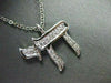 ESTATE .30CT DIAMOND 14KT WHITE GOLD CHAI PENDANT & CHAIN F/G VS 18X19MM #2064
