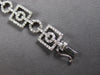 ESTATE WIDE 4.0CT DIAMOND 14KT WHITE GOLD ROUND & SQUARE CLASSIC TENNIS BRACELET