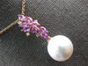 1.1CT DIAMOND & PINK SAPPHIRE & SOUTH SEA PEARL 18K ROSE GOLD MULTI LEAF PENDANT