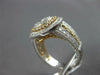 LARGE 1.27CT DIAMOND 18K WHITE & ROSE GOLD DOUBLE HALO FILIGREE ANNIVERSARY RING
