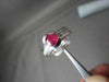 ANTIQUE WIDE ROUND 1.64CT RUBY DIAMOND PLATINUM ENGAGEMENT COCKTAIL RING
