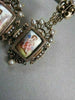 ANTIQUE HANGING VICTORIAN ENAMEL PEARLS 14KT YELLOW GOLD EARRINGS ONE OF A KIND!
