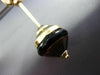 ANTIQUE LARGE 14KT YELLOW GOLD ITALIAN CARNELIAN & ONYX HANGING EARRINGS #25571