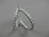 ESTATE 2.34CTW DIAMOND 14K WHITE GOLD EARRINGS LARGE 30MM 1" HOOP F/G VSSI 19740