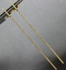 ESTATE LARGE & LONG .45CT DIAMOND 18KT YELLOW GOLD CLASSIC BAR HANGING EARRINGS