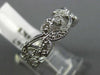 ESTATE .55CT DIAMOND 14K WHITE GOLD 3D FLOWER FILIGREE ETERNITY ANNIVERSARY RING