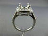ESTATE .80CT DIAMOND 14KT WHITE GOLD 3D SQUARE SEMI MOUNT ENGAGEMENT RING #25529