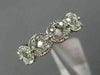 ESTATE .30CT DIAMOND 14K WHITE GOLD 3D FLOWER MILGRAIN FILIGREE ANNIVERSARY RING