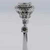 ESTATE .90CT DIAMOND 18KT WHITE GOLD ROUND SOLITAIRE DOUBLE HALO ENGAGEMENT RING