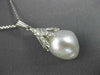 ESTATE .45CT DIAMOND & AAA SOUTH SEA PEARL 18KT WHITE GOLD FLOWER PENDANT #26193