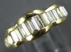 WIDE 1.20CT DIAMOND 14KT YELLOW GOLD 3D BAGUETTE CHANNEL ANNIVERSARY RING #27135
