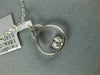 ESTATE .17CT DIAMOND 18KT WHITE GOLD 3D CIRCE OF LIFE FLOWER FLOATING PENDANT