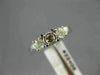 ESTATE .50CT DIAMOND 14K WHITE GOLD 3D 3 STONE SEMI MOUNT ENGAGEMENT RING #22405