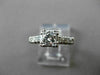 ANTIQUE WIDE .62CT ROUND DIAMOND PLATINUM FISHTAIL ENGAGEMENT RING #23370