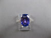 LARGE 3.08CT DIAMOND & AAA TANZANITE 14KT WHITE GOLD 3D ENGAGEMENT RING #27222