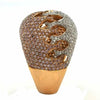 EXTRA LARGE 2.53CT WHITE & PINK DIAMOND 18KT WHITE & ROSE GOLD 3D LOVE KNOT RING
