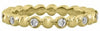ESTATE .30CT DIAMOND 18KT YELLOW GOLD 3D ROUND BEZEL ETERNITY ANNIVERSARY RING