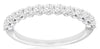 .65CT DIAMOND 14K WHITE GOLD SHARED PRONG SEMI ETERNITY WEDDING ANNIVERSARY RING