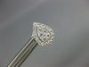 ESTATE .69CT DIAMOND 18KT WHITE GOLD 3D 2 IN 1 TEAR DROP STUD HANGING EARRINGS
