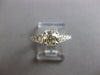 ESTATE 1.11CT DIAMOND 18K WHITE GOLD 3D ROUND GRADUATING 4 PRONG ENGAGEMENT RING