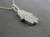 ESTATE .70CT DIAMOND 14KT WHITE GOLD CHAMSA HAND OF GOD FLOATING PENDANT #24469