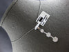 LARGE .75CT DIAMOND 14KT WHITE GOLD PAST PRESENT FUTURE FLOWER FLOATING PENDANT