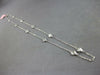 ESTATE LARGE .47CT DIAMOND 14KT WHITE GOLD ROUND BEZEL BY THE YARD LOVE NECKLACE