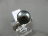ESTATE .28CT DIAMOND 14KT WHITE GOLD 3D AAA TAHITIAN PEARL CRISS CROSS LOVE RING