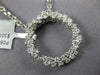 ESTATE .90CT DIAMOND 18KT WHITE GOLD 3D CLUSTER CIRCLE OF LIFE FLOATING PENDANT