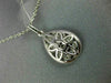 ESTATE LARGE .82CT DIAMOND 18Kt WHITE GOLD CLASSIC TEAR DROP PEAR SHAPE PENDANT