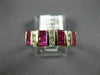 ESTATE 1.24CT DIAMOND & AAA RUBY 14KT YELLOW GOLD 3D CLASSIC ANNIVERSARY RING