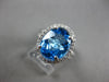 3.58CT DIAMOND & AAA BLUE TOPAZ 14KT WHITE GOLD 3D OVAL & ROUND ENGAGEMENT RING