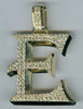 ESTATE EXTRA LARGE 1.64CT DIAMOND 14K YELLOW GOLD E INITIAL FUN FLOATING PENDANT
