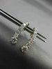 ESTATE .50CT DIAMOND 14KT YELLOW GOLD GRADUATING JOURNEY CURVE HANGING EARRINGS