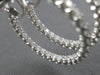 LARGE 8.33CT DIAMOND 18KT WHITE GOLD INSIDE OUT IN ALL AROUND HANGING EARRINGS