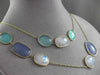 ANTIQUE EXTRA LONG 75.0CTW MULTI SHAPE GEM BY THE YARD 14KT YELLOW GOLD NECKLACE