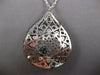 EXTRA LARGE .30CT DIAMOND 14K WHITE & BLACK GOLD WOVEN TEAR DROP ETOILE NECKLACE