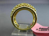 LARGE 3.12CT WHITE & FANCY YELLOW DIAMOND 18KT TWO TONE GOLD 3D ANNIVERSARY RING