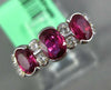 1.20CT DIAMOND & AAA RUBY 18KT WHITE GOLD OVAL & ROUND WEDDING ANNIVERSARY RING